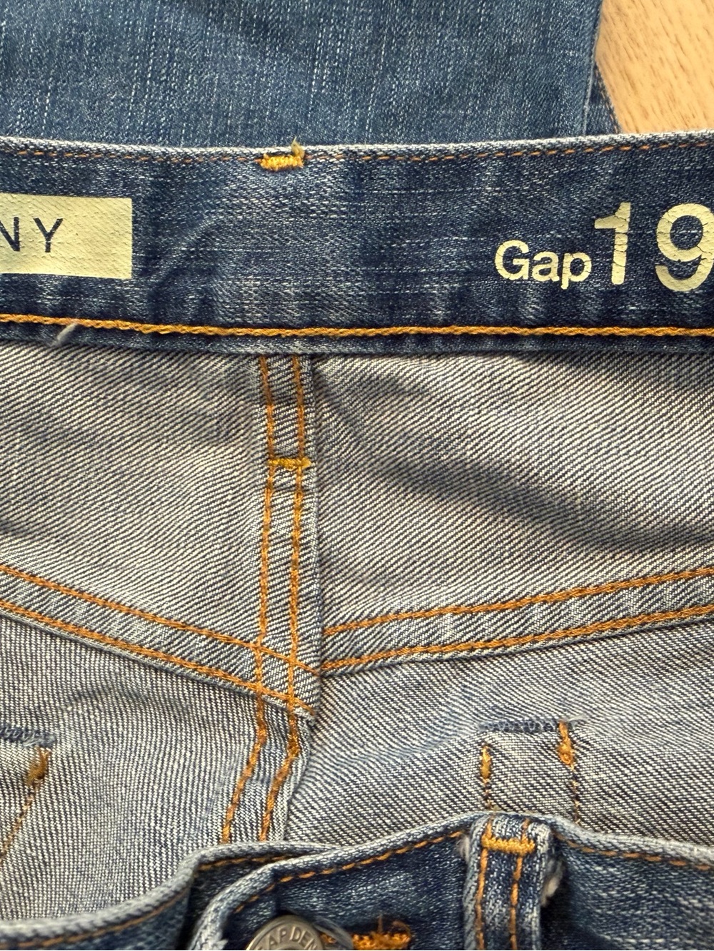 Classiccore Preppy Streetwear Gap 1969 Light Blue Denim Skinny Fit Jeans 31x32 - Picture 7 of 11